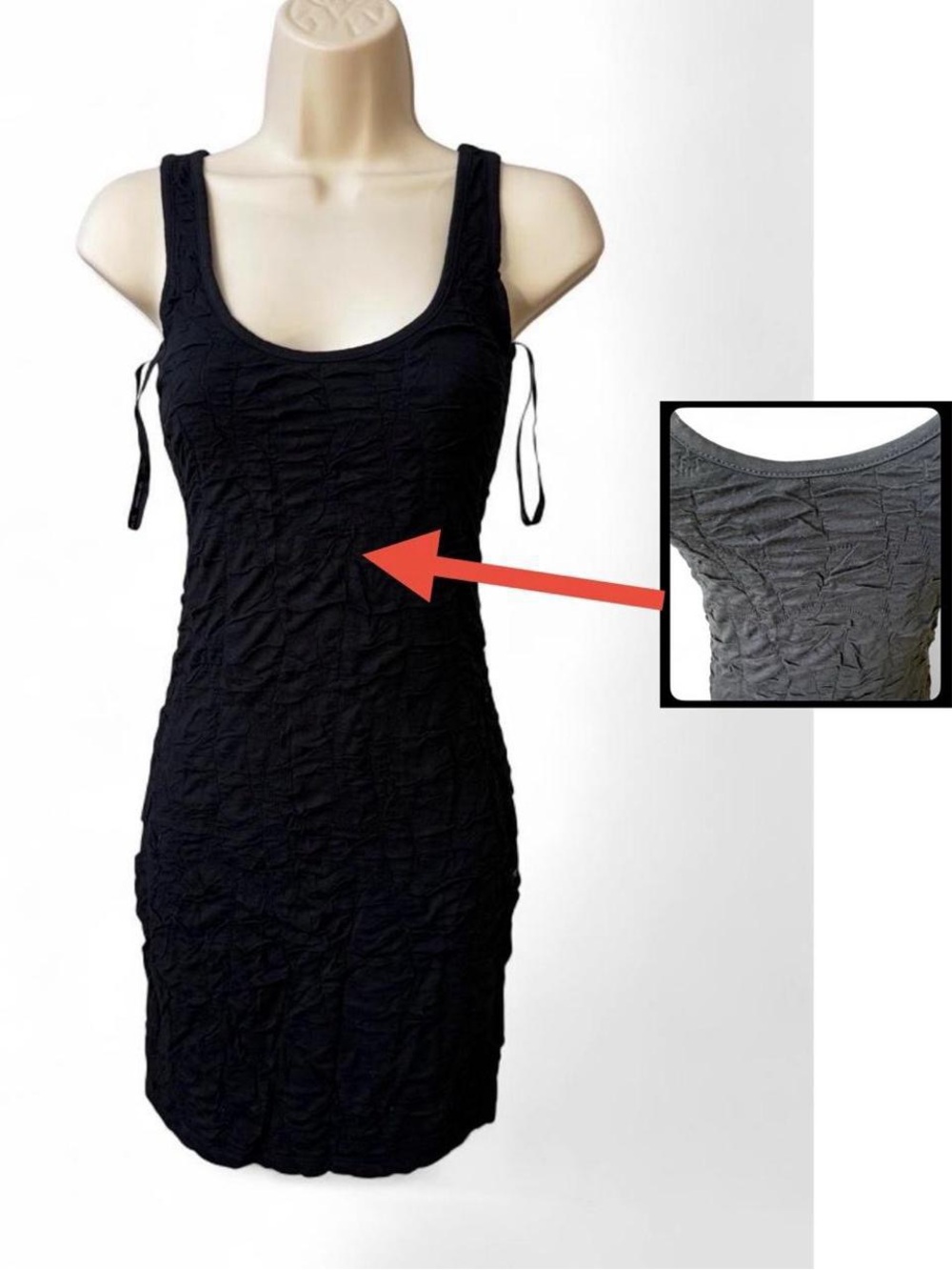 Material girl brand black ruched...